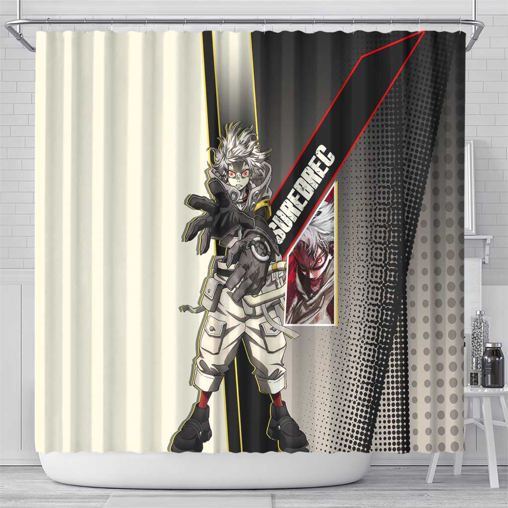 Rudo Surebrec Shower Curtain Grunge Manga Illustration Style