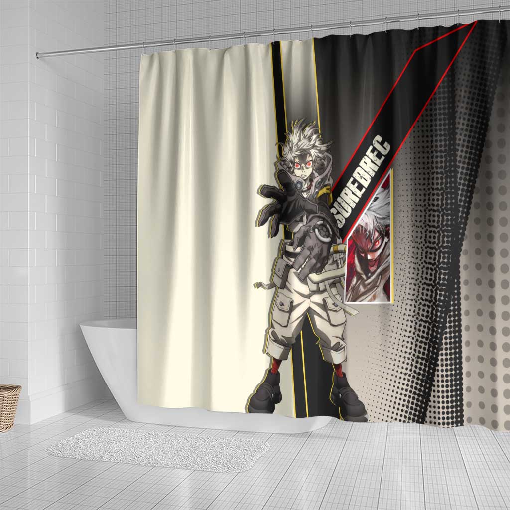 Rudo Surebrec Shower Curtain Grunge Manga Illustration Style