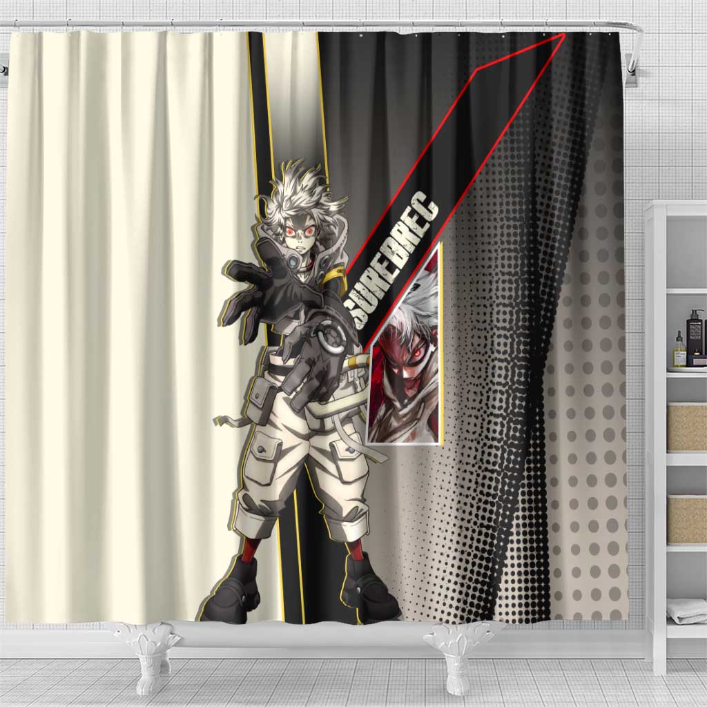 Rudo Surebrec Shower Curtain Grunge Manga Illustration Style