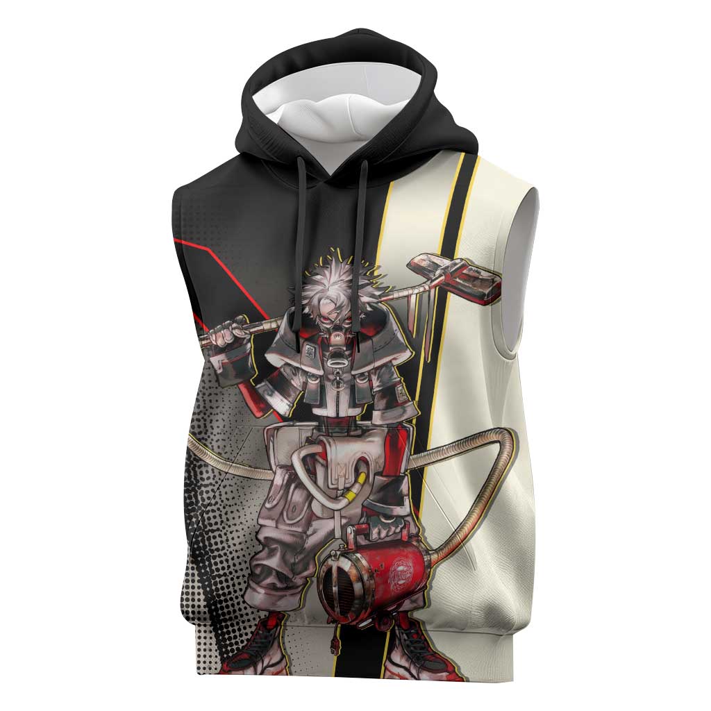 Rudo Surebrec Sleeveless Hoodie Grunge Manga Illustration Style