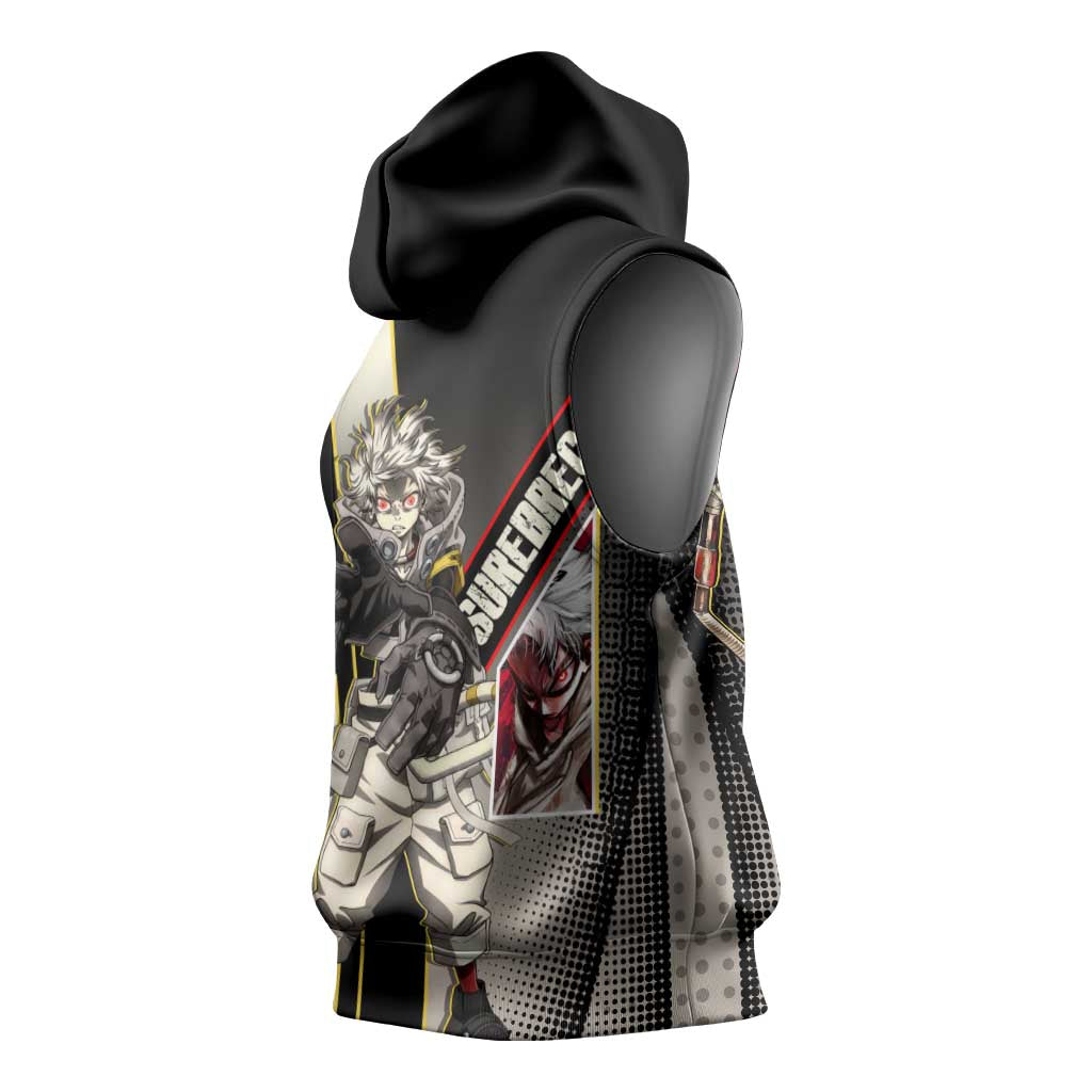 Rudo Surebrec Sleeveless Hoodie Grunge Manga Illustration Style