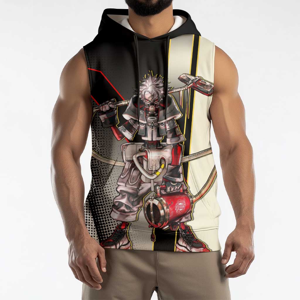 Rudo Surebrec Sleeveless Hoodie Grunge Manga Illustration Style
