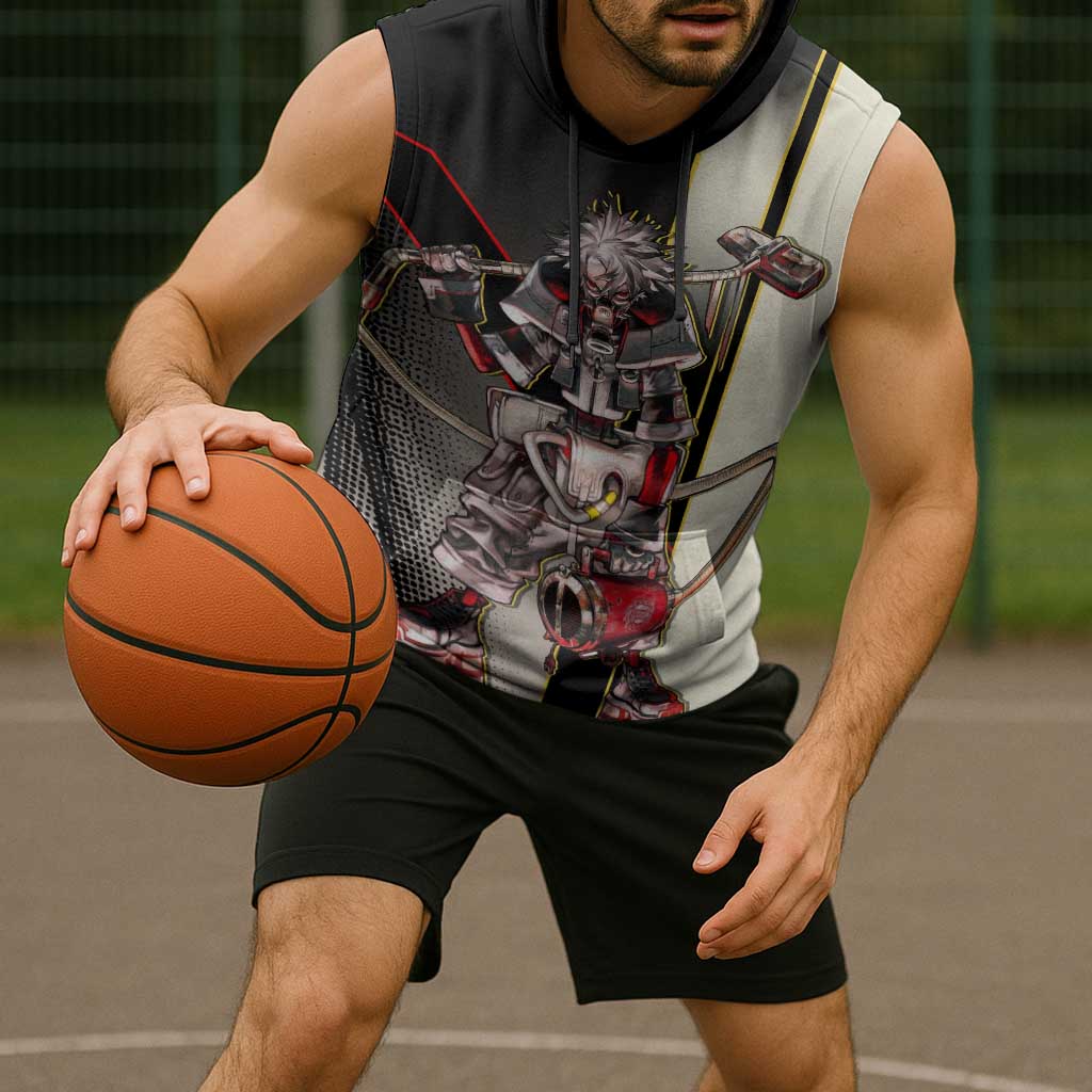 Rudo Surebrec Sleeveless Hoodie Grunge Manga Illustration Style