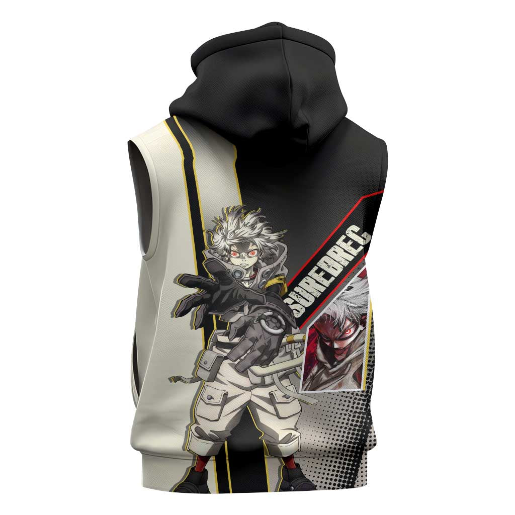 Rudo Surebrec Sleeveless Zip Hoodie Grunge Manga Illustration Style