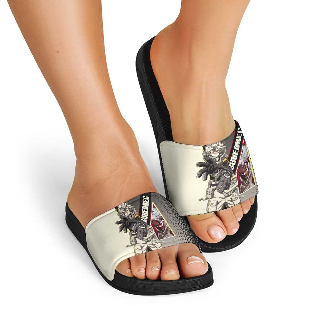 Rudo Surebrec Slide Sandals Grunge Manga Illustration Style