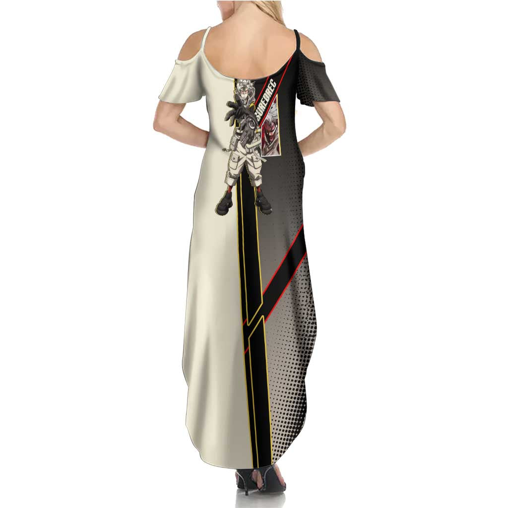 Rudo Surebrec Summer Maxi Dress Grunge Manga Illustration Style