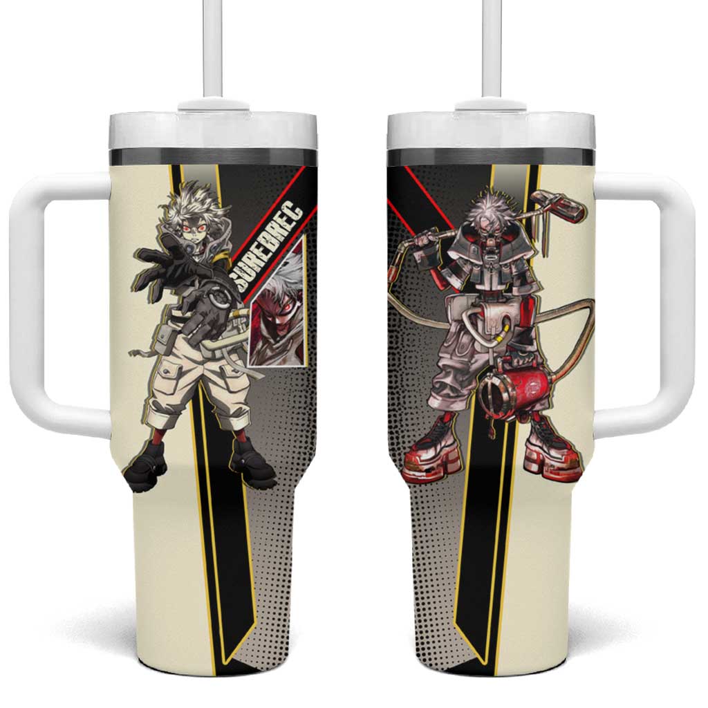 Rudo Surebrec Tumbler With Handle Grunge Manga Illustration Style