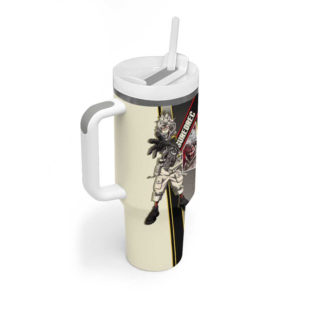 Rudo Surebrec Tumbler With Handle Grunge Manga Illustration Style