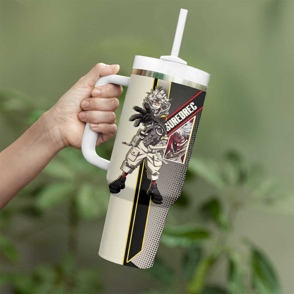 Rudo Surebrec Tumbler With Handle Grunge Manga Illustration Style