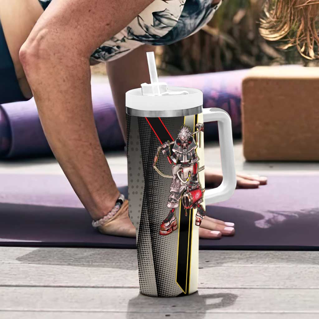 Rudo Surebrec Tumbler With Handle Grunge Manga Illustration Style
