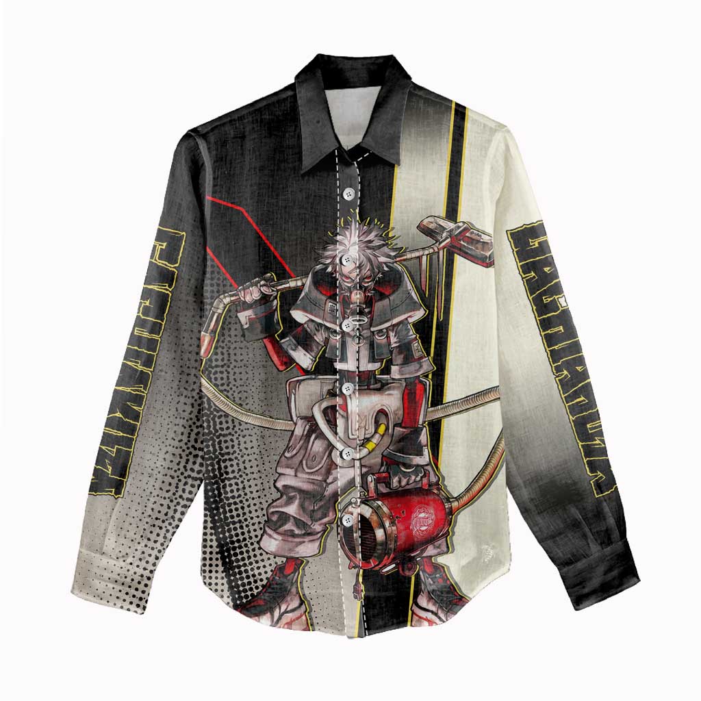 Rudo Surebrec Women Casual Shirt Grunge Manga Illustration Style