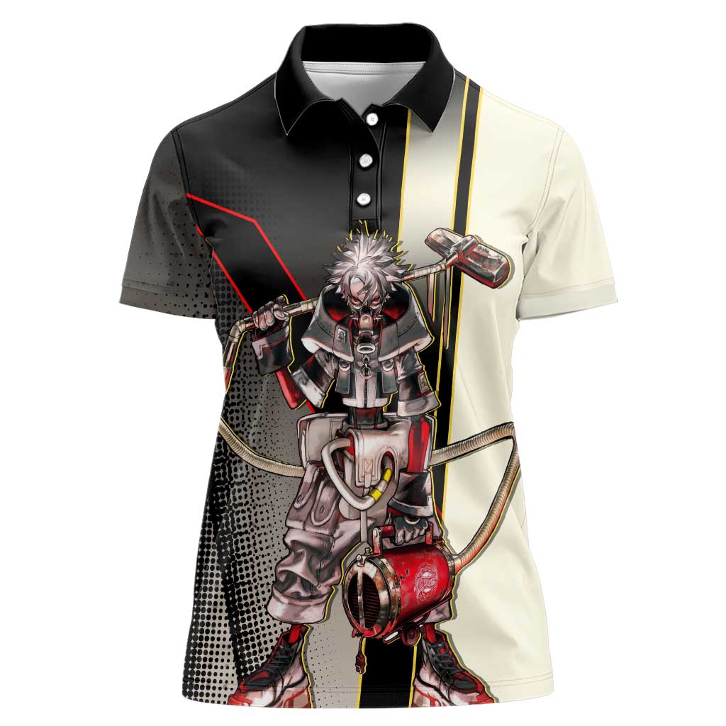 Rudo Surebrec Women Polo Shirt Grunge Manga Illustration Style
