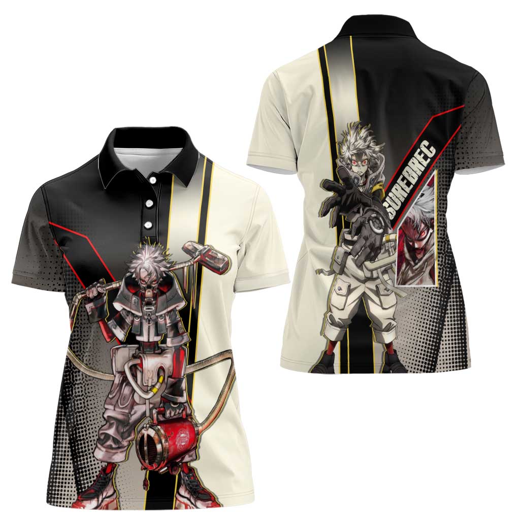 Rudo Surebrec Women Polo Shirt Grunge Manga Illustration Style