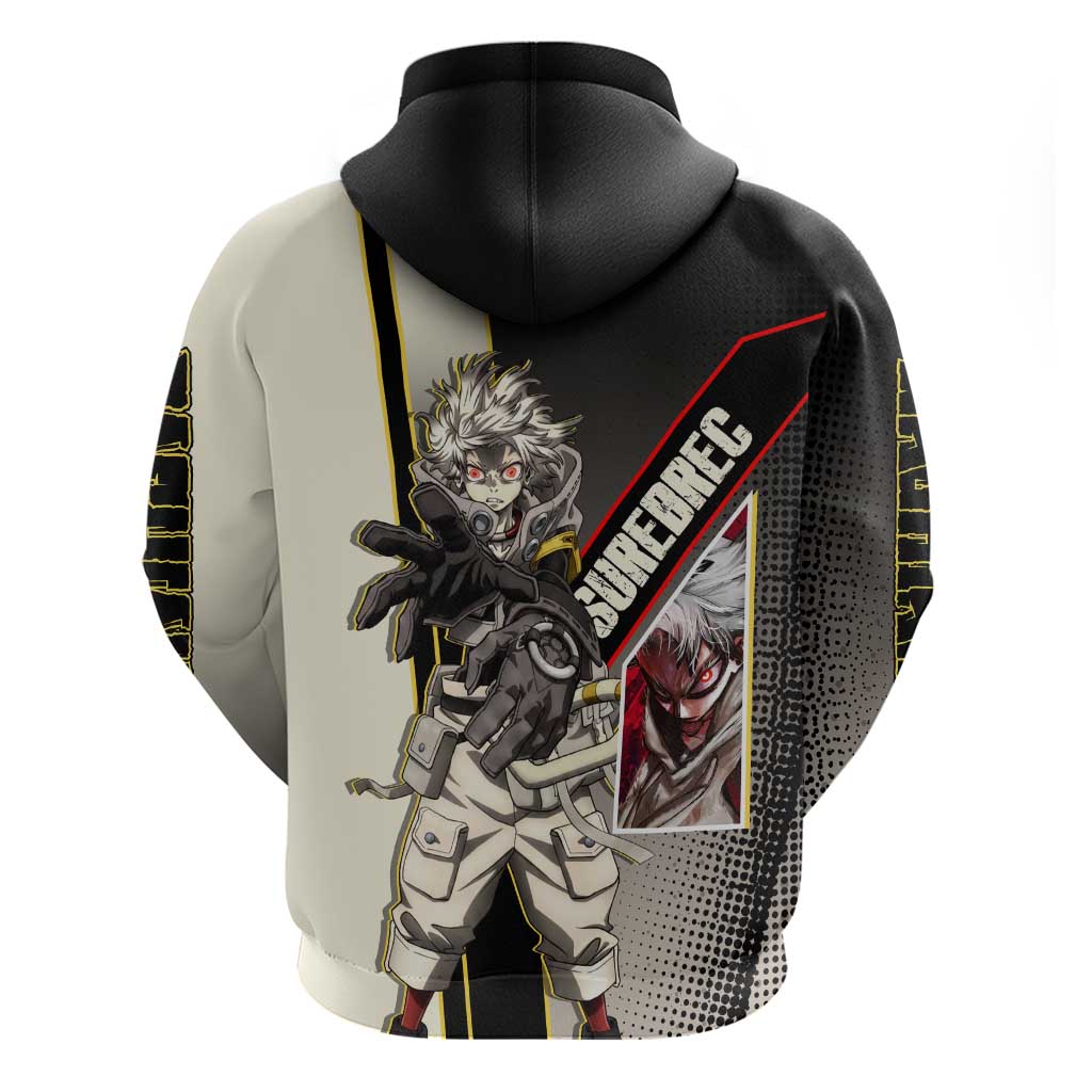 Rudo Surebrec Zip Hoodie Grunge Manga Illustration Style