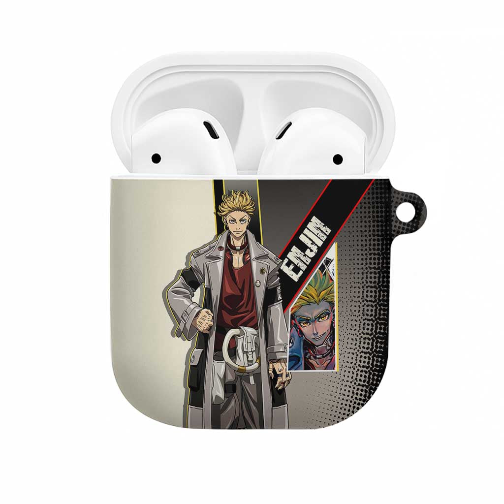Enjin Crimson Strategist AirPods Case Grunge Manga Illustration Style