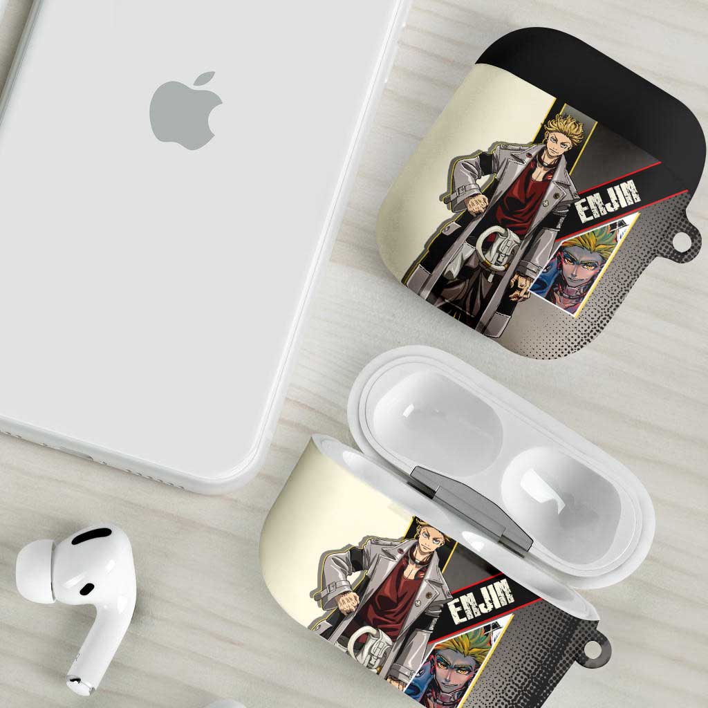 Enjin Crimson Strategist AirPods Case Grunge Manga Illustration Style