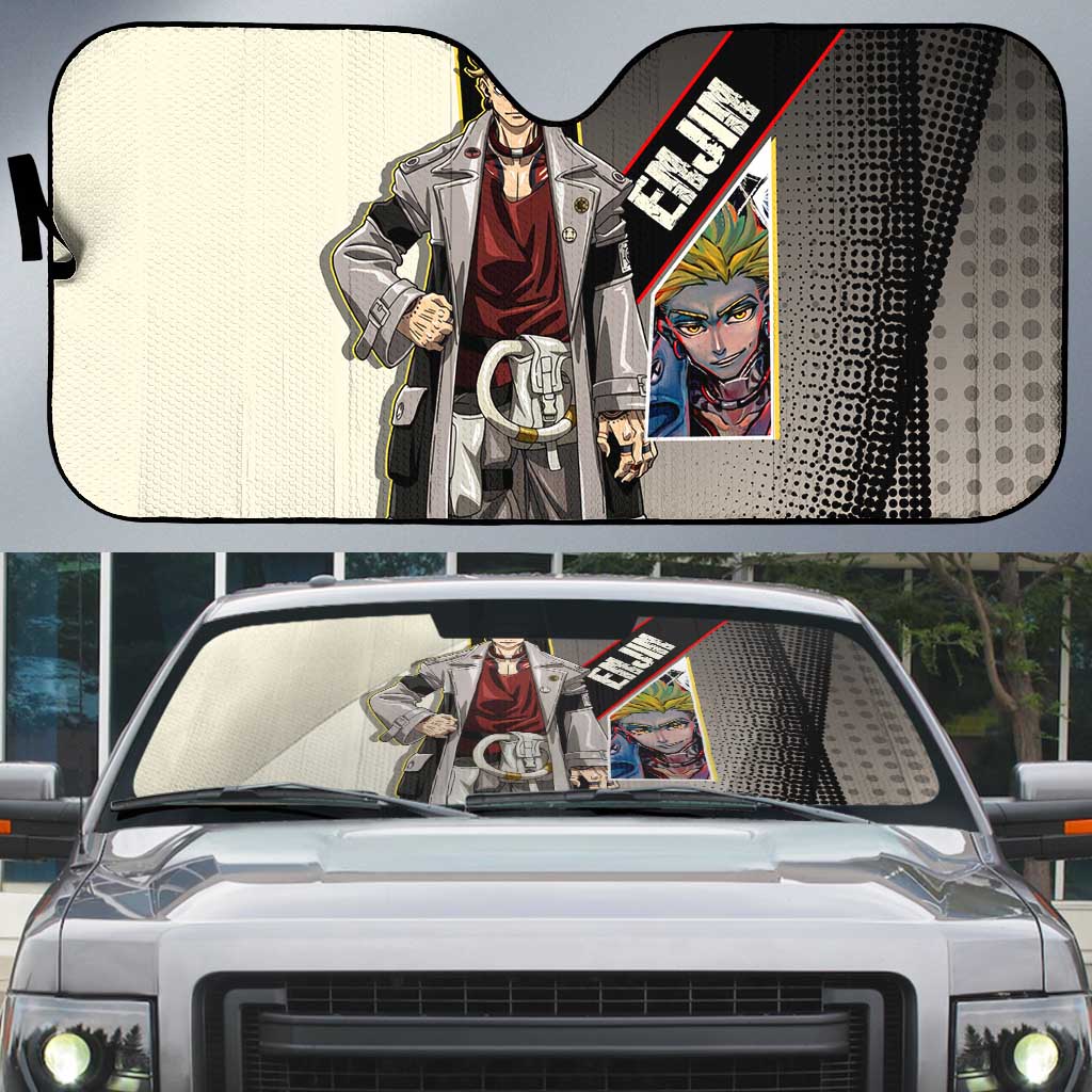 Enjin Crimson Strategist Auto Sun Shade Grunge Manga Illustration Style