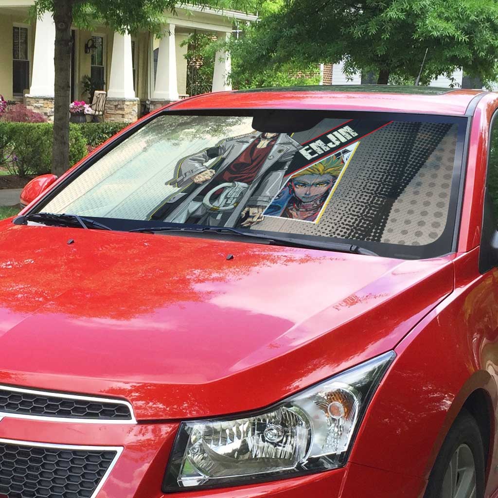 Enjin Crimson Strategist Auto Sun Shade Grunge Manga Illustration Style