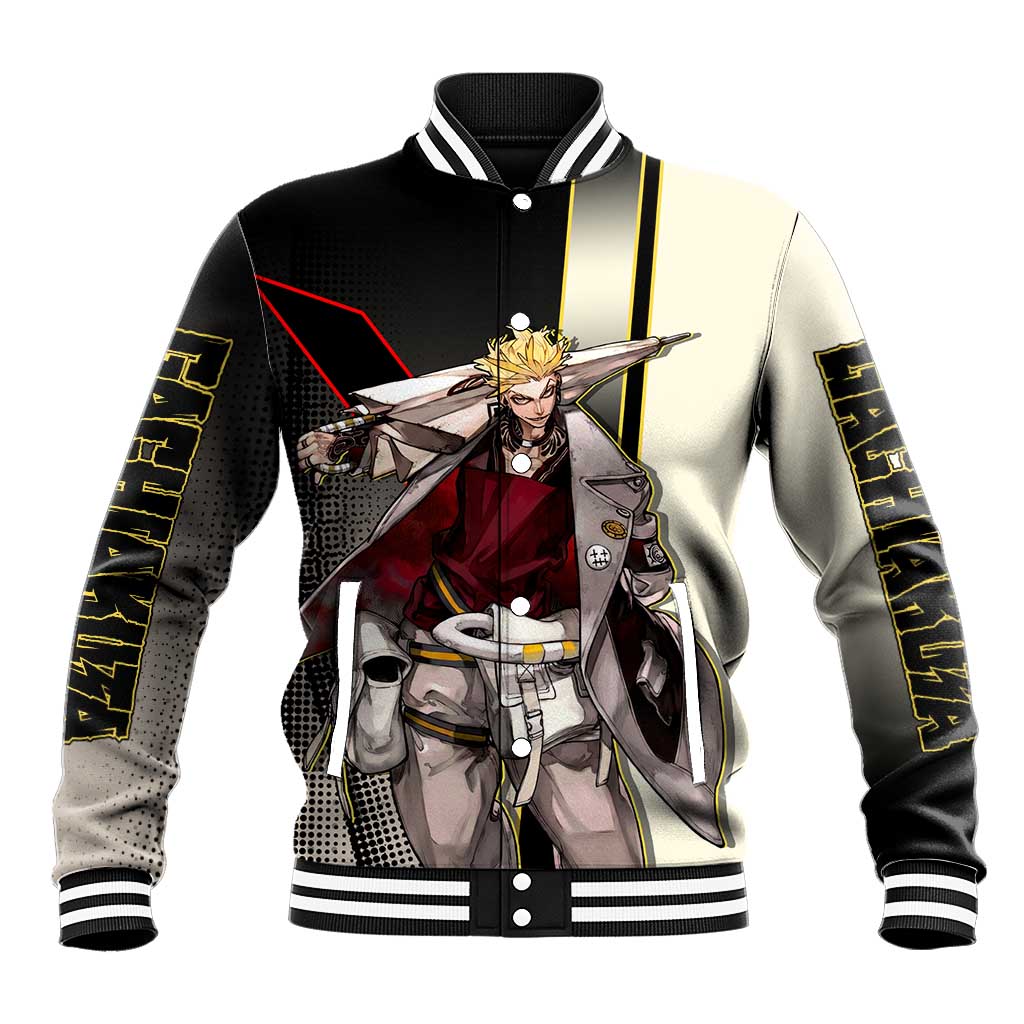 Enjin Crimson Strategist Baseball Jacket Grunge Manga Illustration Style