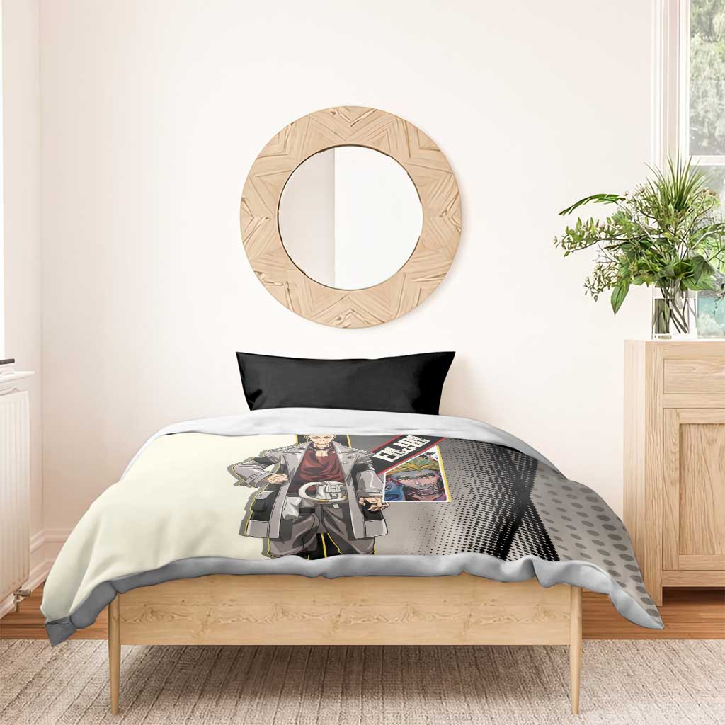 Enjin Crimson Strategist Bedding Set Grunge Manga Illustration Style