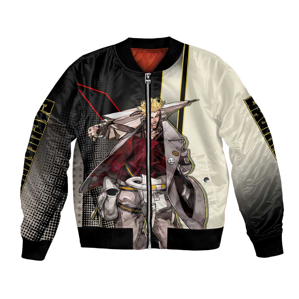 Enjin Crimson Strategist Bomber Jacket Grunge Manga Illustration Style