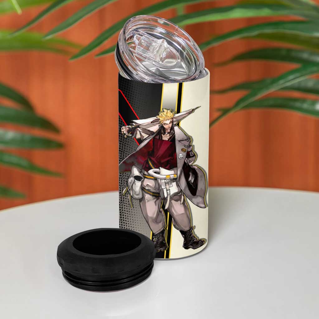 Enjin Crimson Strategist 4 in 1 Can Cooler Tumbler Grunge Manga Illustration Style
