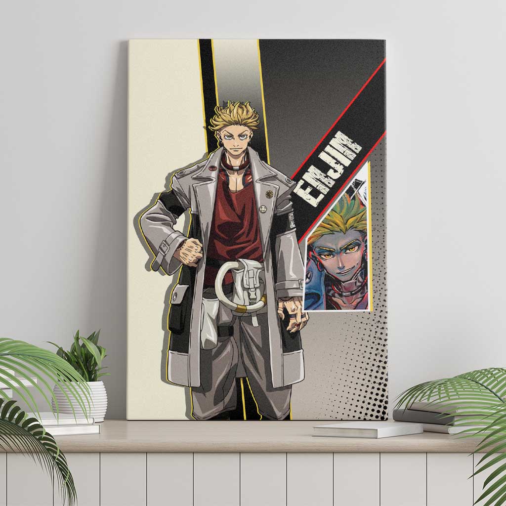 Enjin Crimson Strategist Canvas Wall Art Grunge Manga Illustration Style