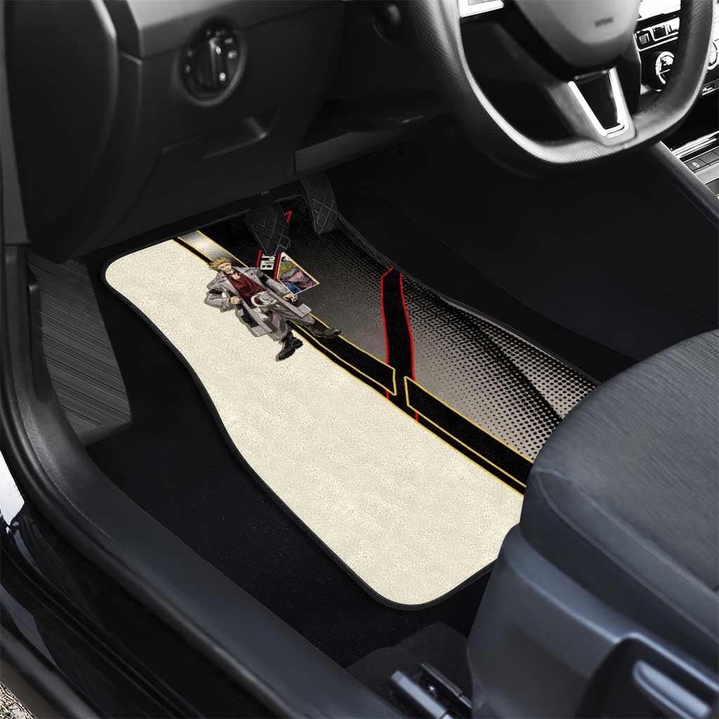 Enjin Crimson Strategist Car Mats Grunge Manga Illustration Style