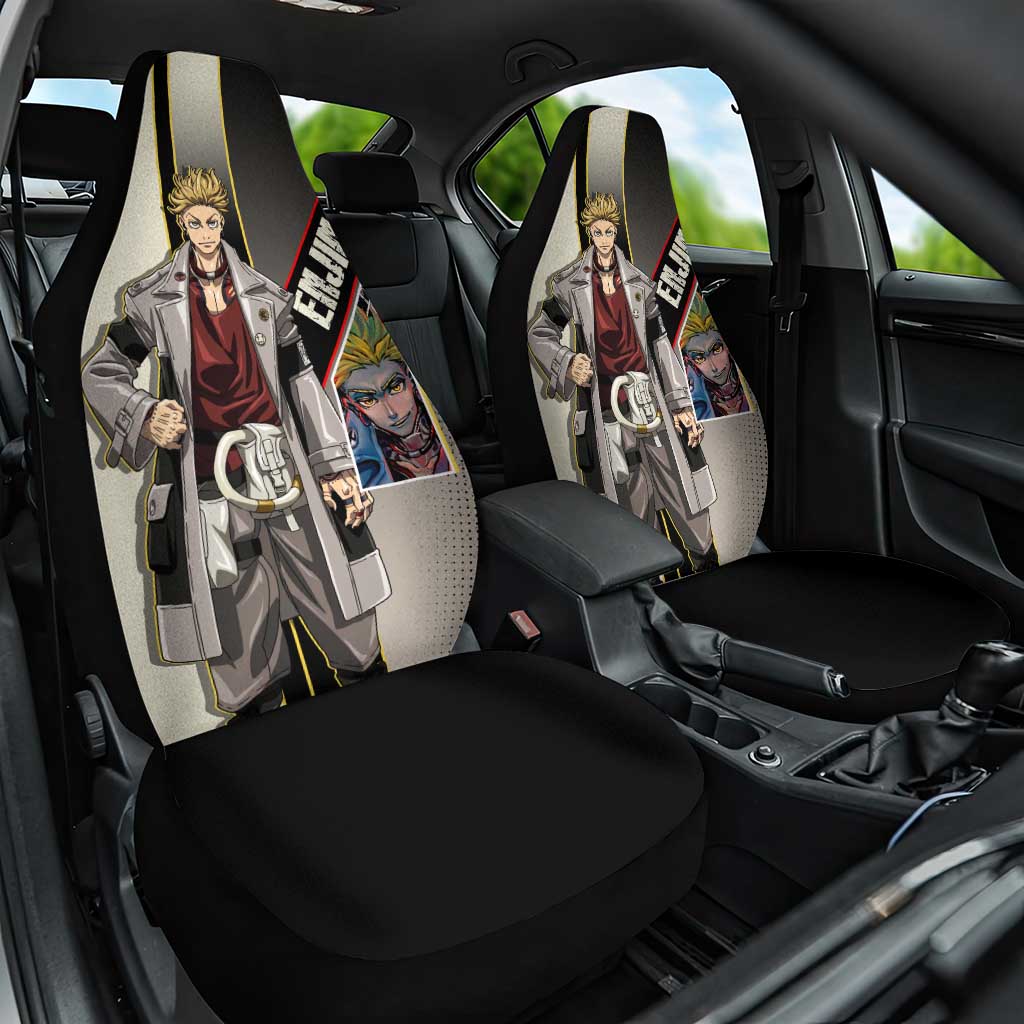 Enjin Crimson Strategist Car Seat Cover Grunge Manga Illustration Style