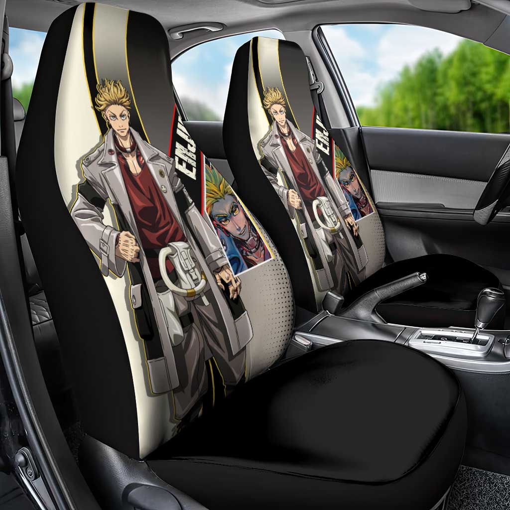 Enjin Crimson Strategist Car Seat Cover Grunge Manga Illustration Style