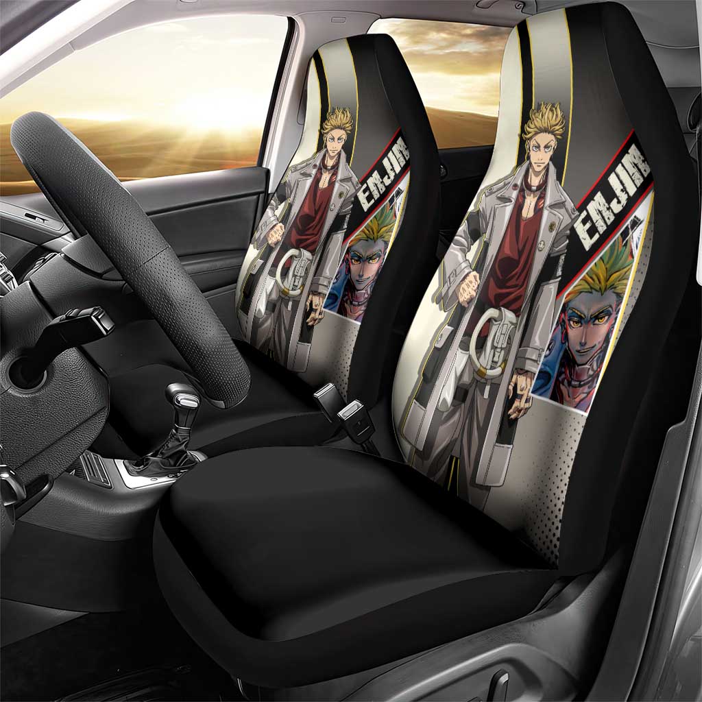 Enjin Crimson Strategist Car Seat Cover Grunge Manga Illustration Style