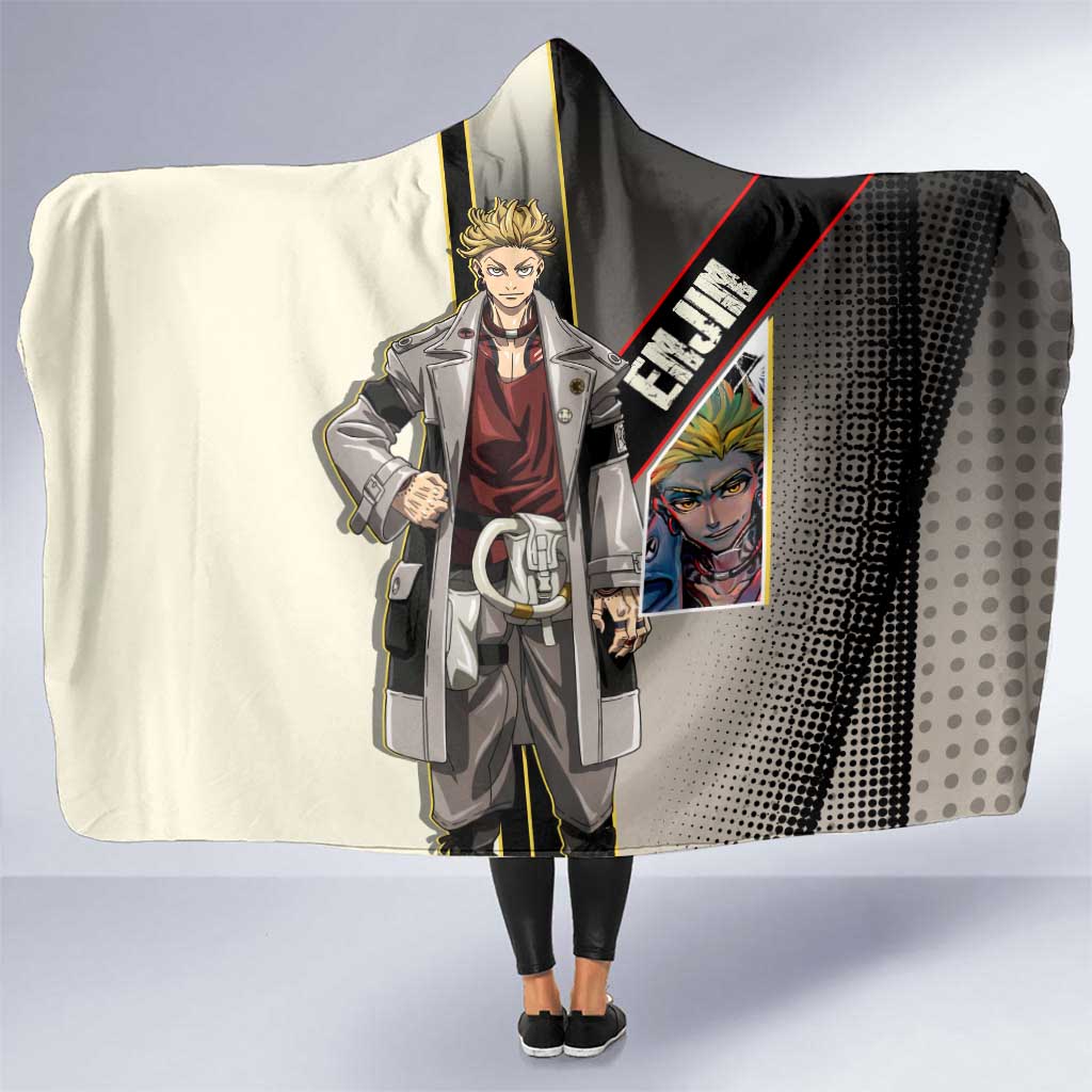 Enjin Crimson Strategist Hooded Blanket Grunge Manga Illustration Style