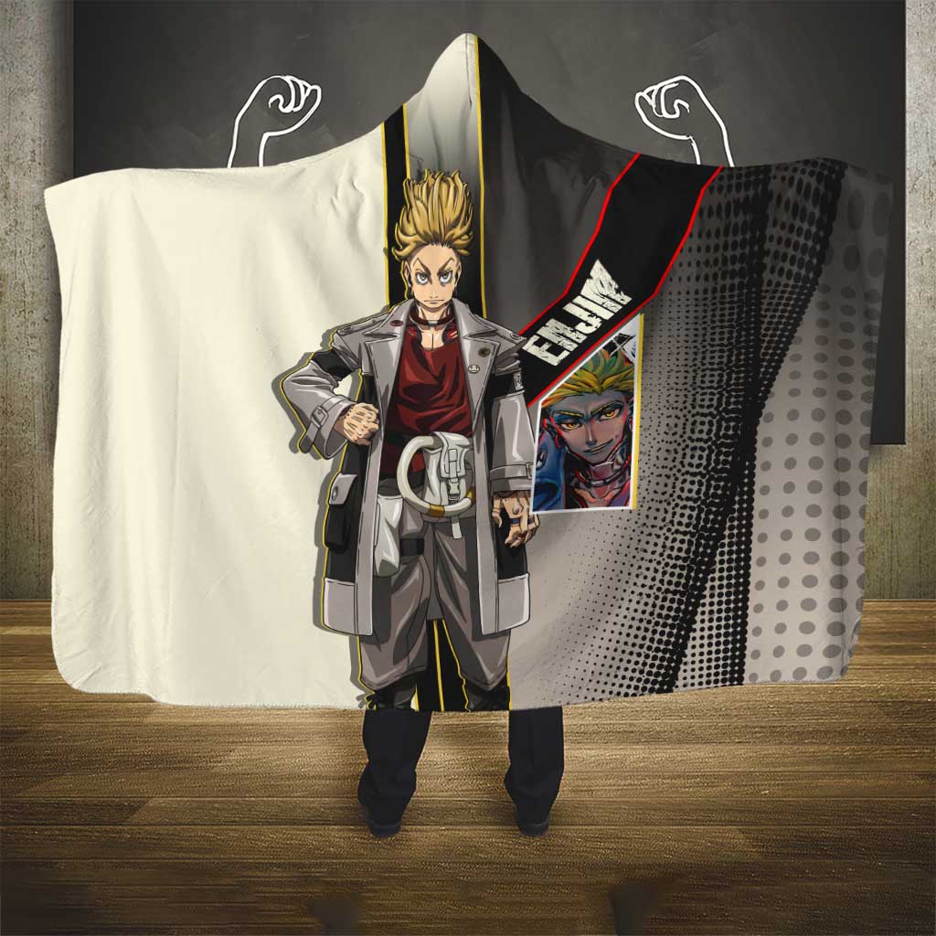 Enjin Crimson Strategist Hooded Blanket Grunge Manga Illustration Style