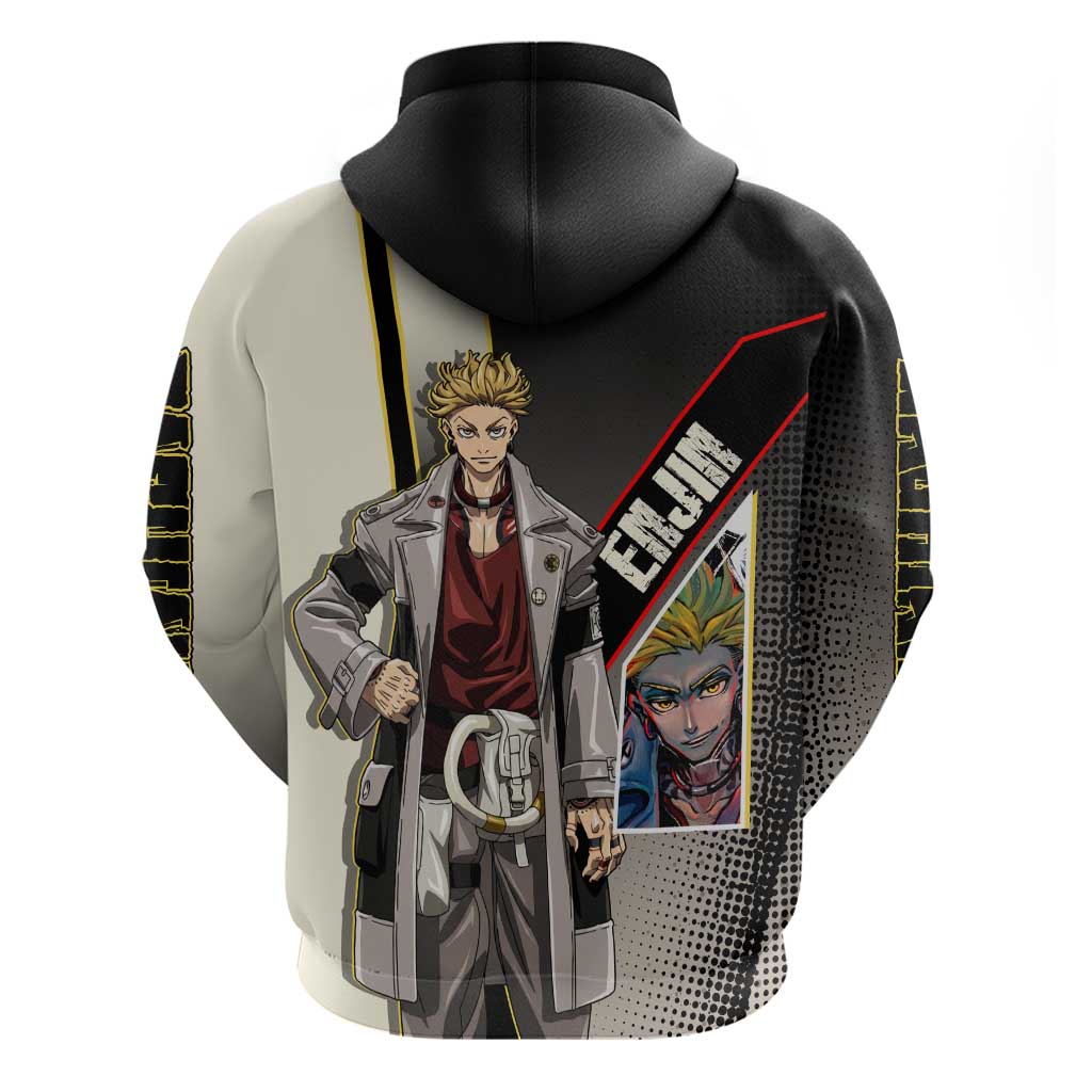 Enjin Crimson Strategist Hoodie Grunge Manga Illustration Style
