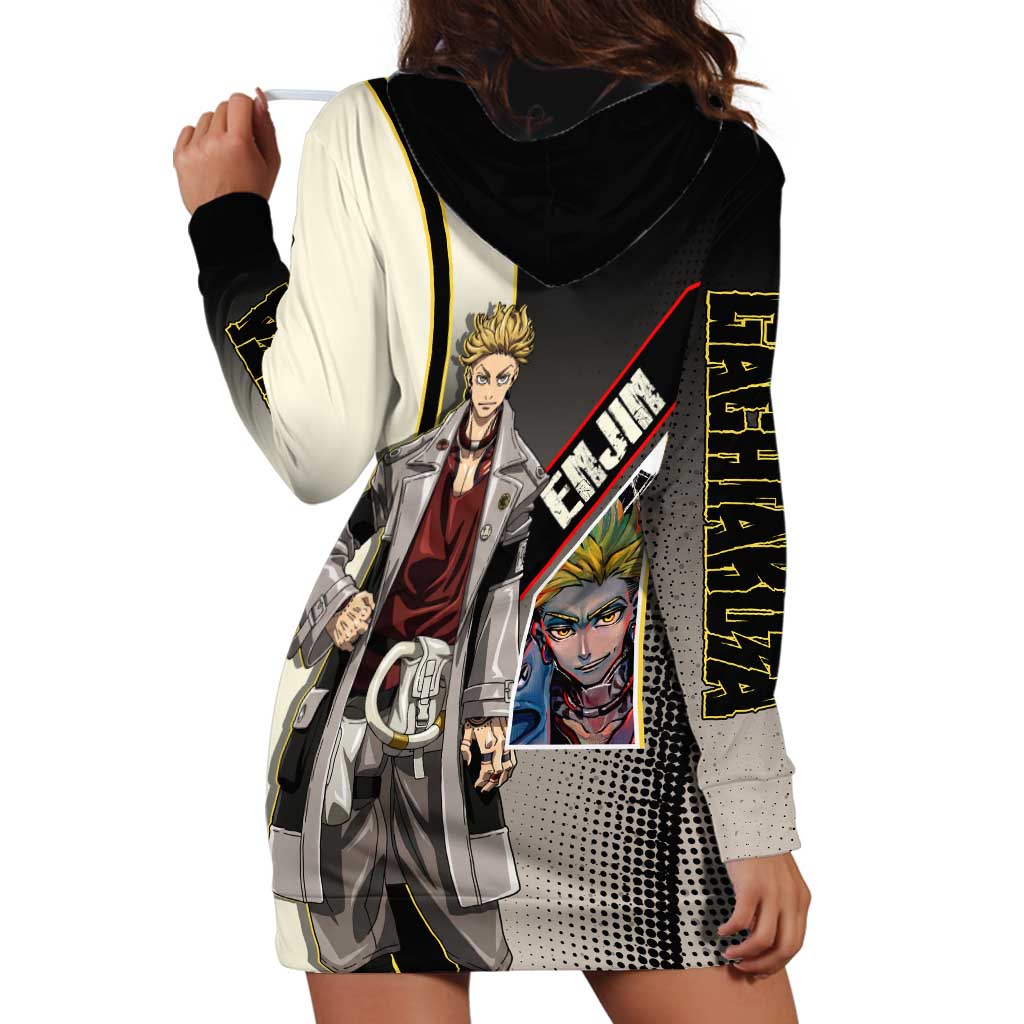 Enjin Crimson Strategist Hoodie Dress Grunge Manga Illustration Style
