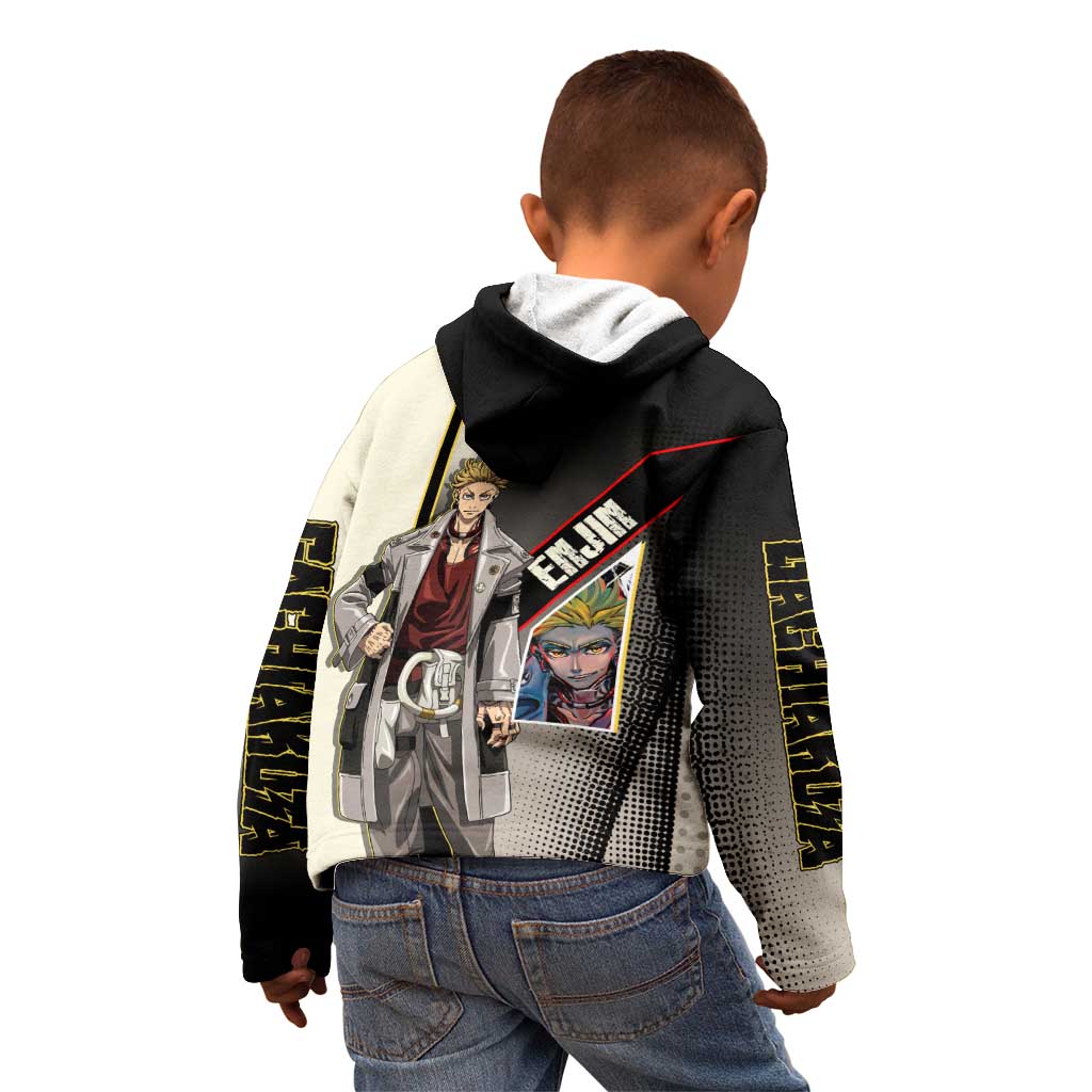 Enjin Crimson Strategist Kid Hoodie Grunge Manga Illustration Style