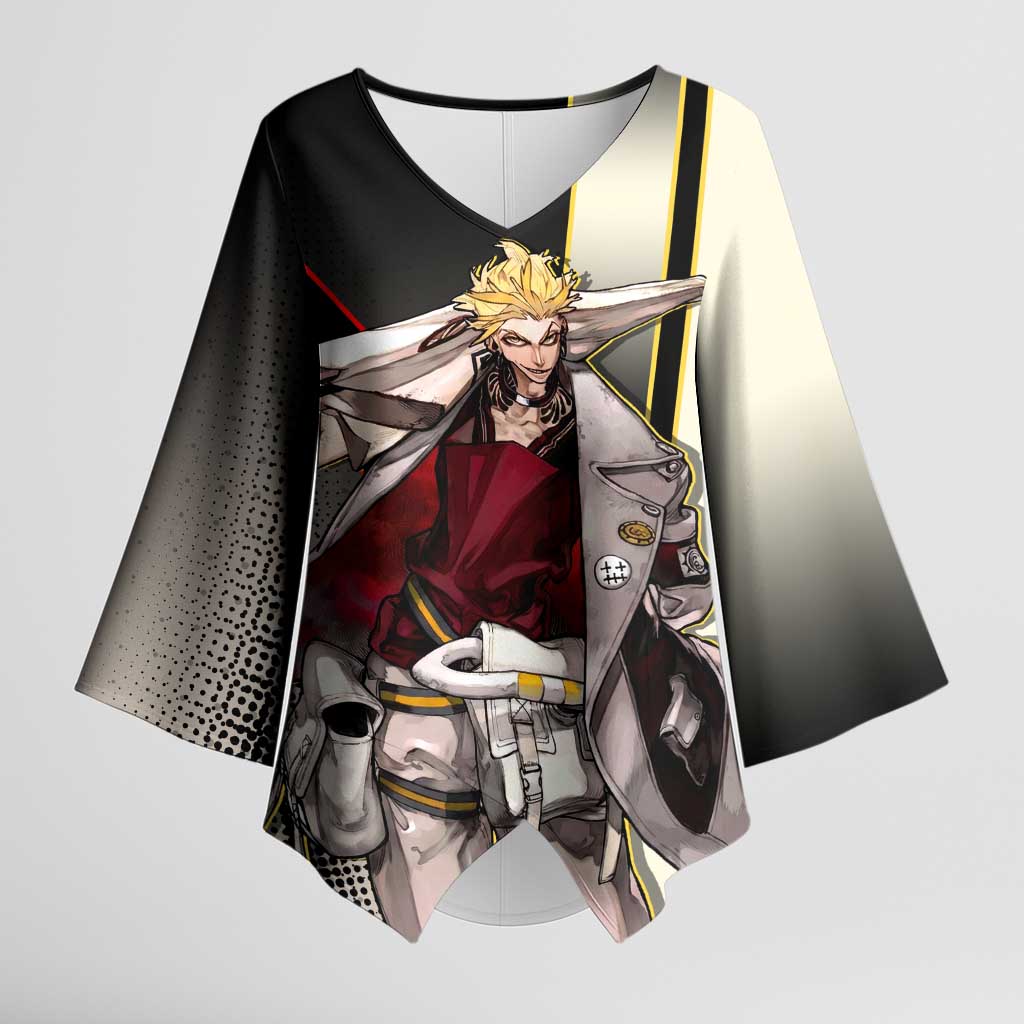 Enjin Crimson Strategist Kimono Sleeve Blouse Grunge Manga Illustration Style
