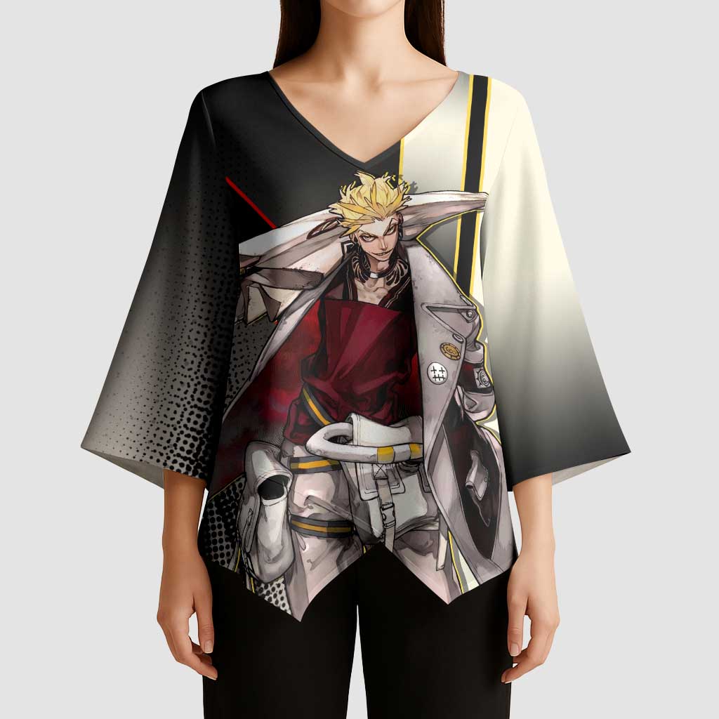 Enjin Crimson Strategist Kimono Sleeve Blouse Grunge Manga Illustration Style