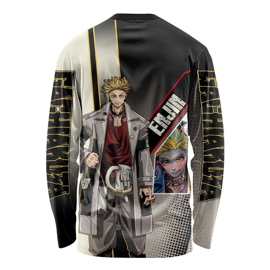 Enjin Crimson Strategist Long Sleeve Shirt Grunge Manga Illustration Style