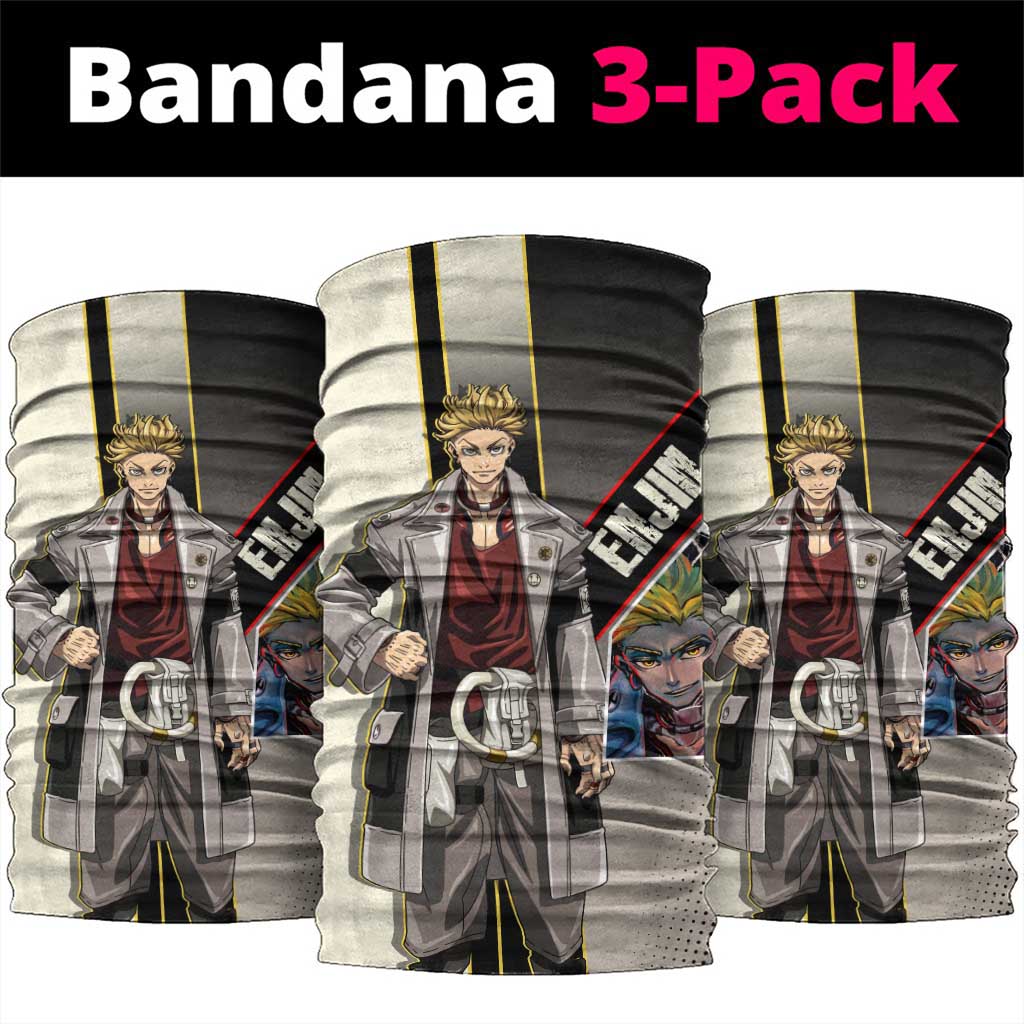 Enjin Crimson Strategist Neck Gaiter Grunge Manga Illustration Style
