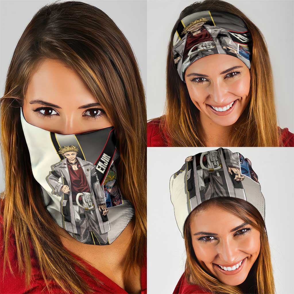 Enjin Crimson Strategist Neck Gaiter Grunge Manga Illustration Style