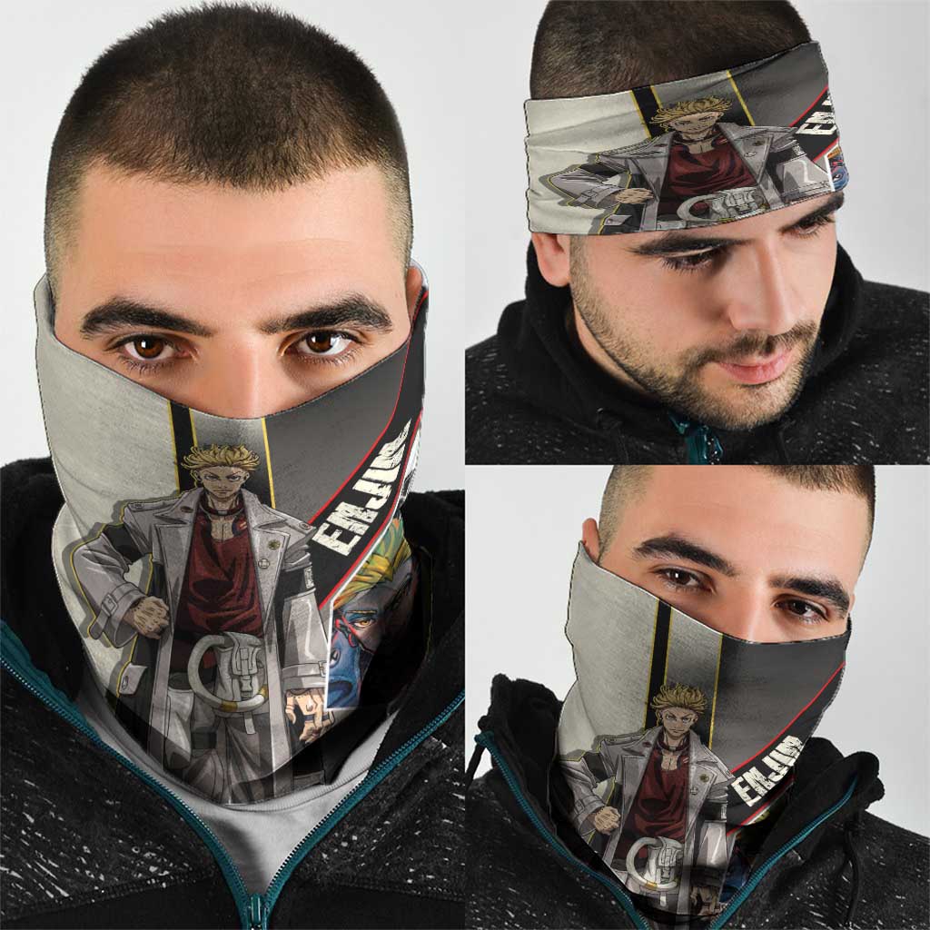 Enjin Crimson Strategist Neck Gaiter Grunge Manga Illustration Style