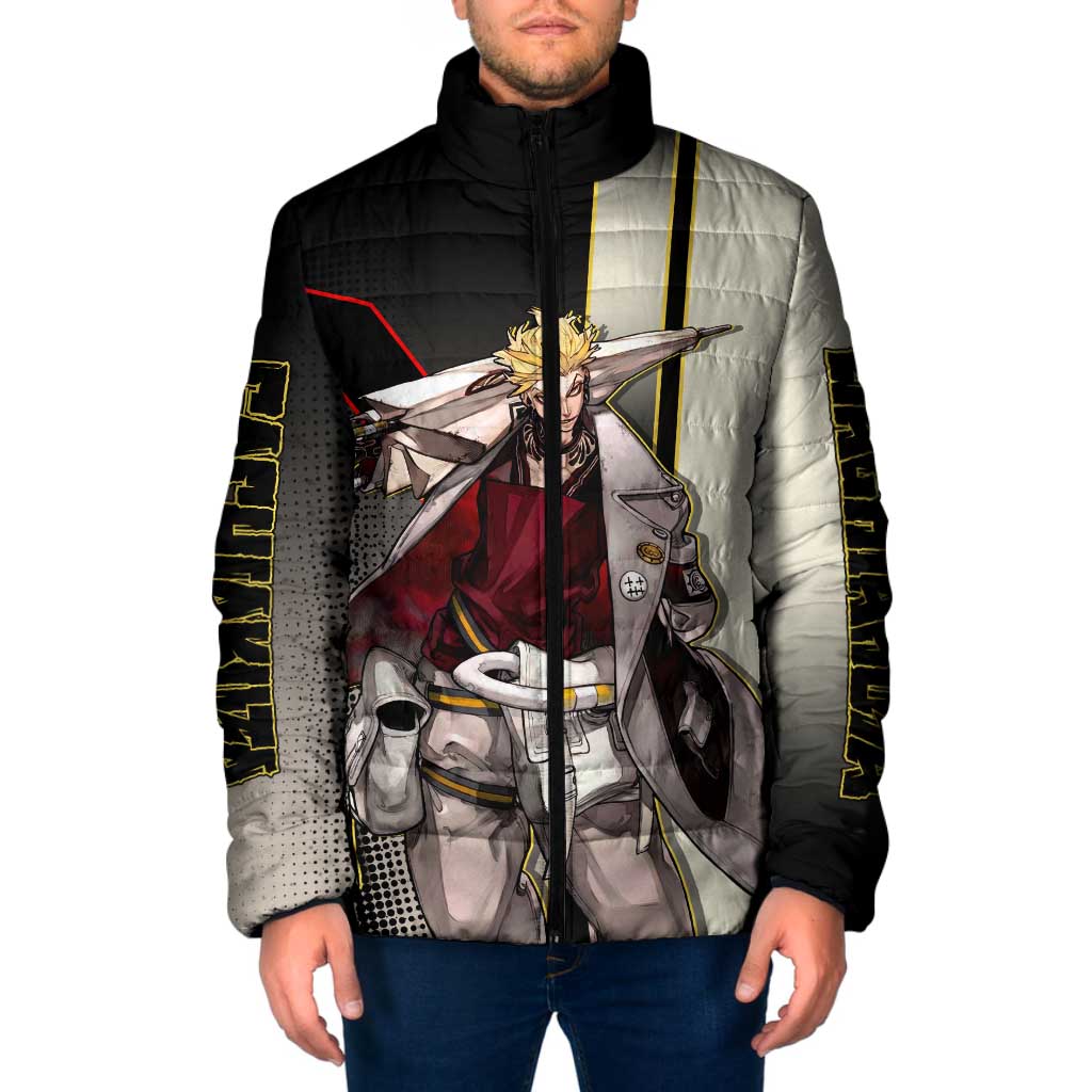 Enjin Crimson Strategist Padded Jacket Grunge Manga Illustration Style