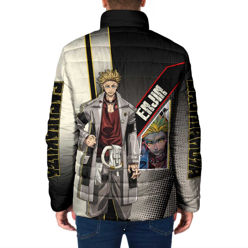 Enjin Crimson Strategist Padded Jacket Grunge Manga Illustration Style