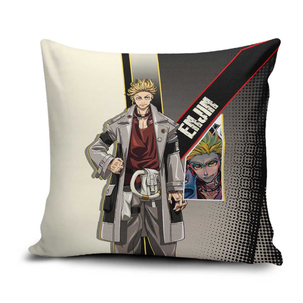 Enjin Crimson Strategist Pillow Cover Grunge Manga Illustration Style