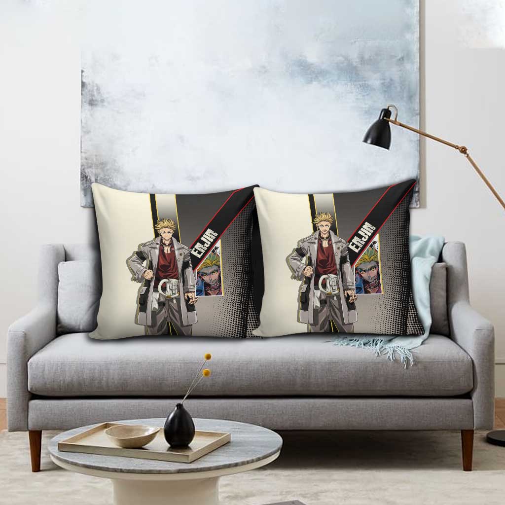 Enjin Crimson Strategist Pillow Cover Grunge Manga Illustration Style