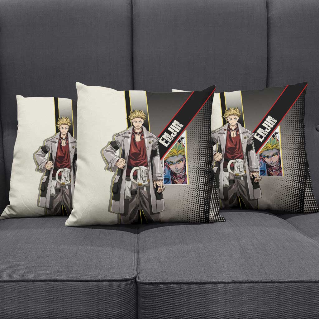Enjin Crimson Strategist Pillow Cover Grunge Manga Illustration Style