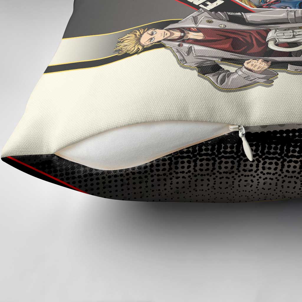 Enjin Crimson Strategist Pillow Cover Grunge Manga Illustration Style