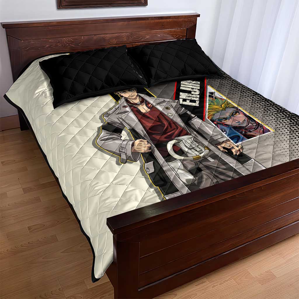 Enjin Crimson Strategist Quilt Bed Set Grunge Manga Illustration Style