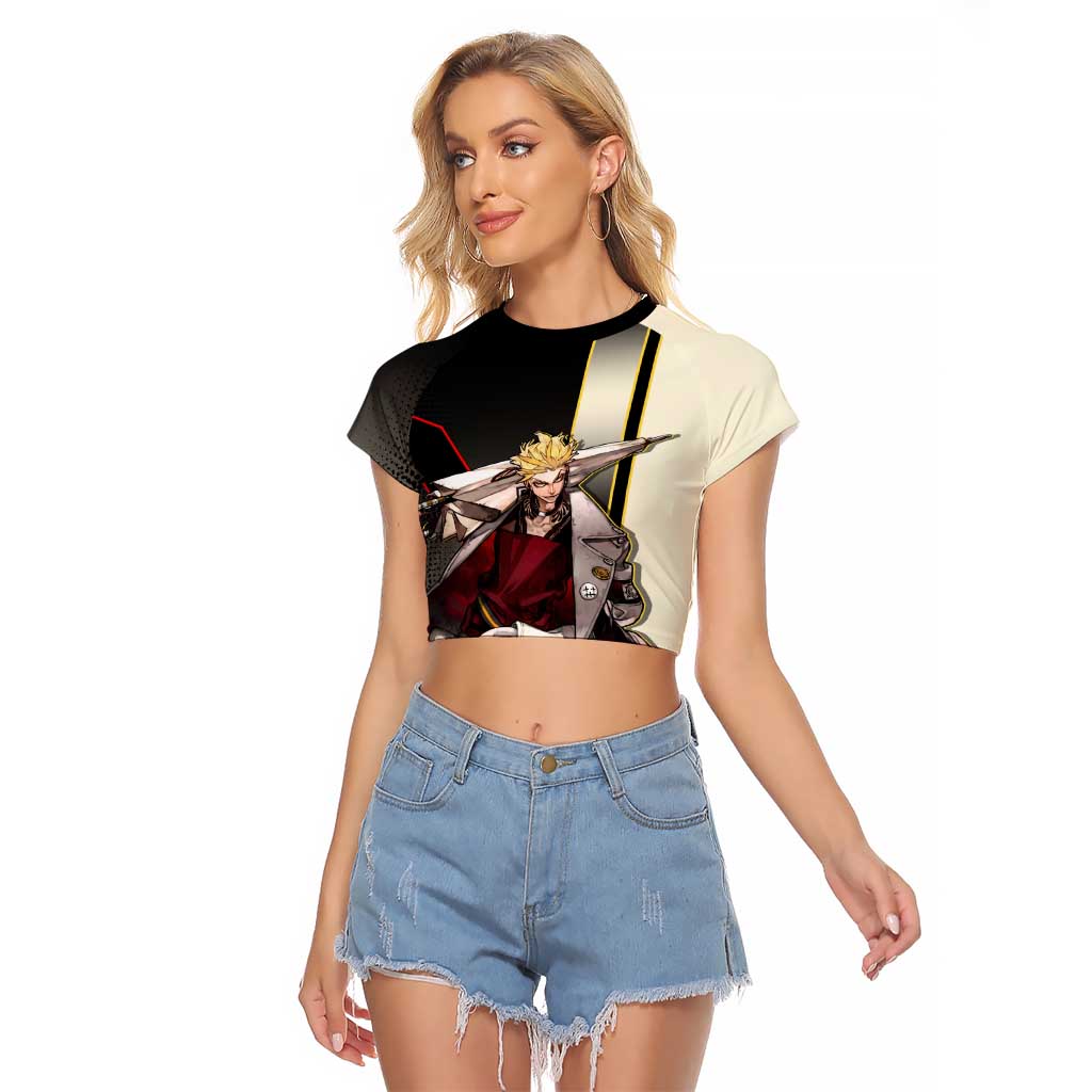 Enjin Crimson Strategist Raglan Cropped T Shirt Grunge Manga Illustration Style